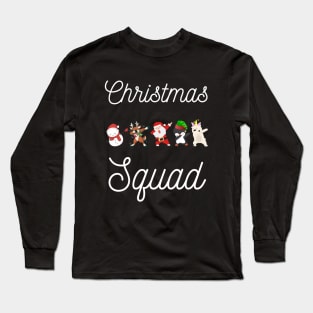 Christmas Squad Santa and Friends Dabbing Merry Christmas Family Long Sleeve T-Shirt